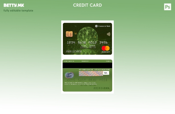 Модерен стил на шаблон за мастер картички за трговска банка на САД